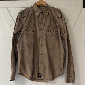 Men's Brown Western Shirt